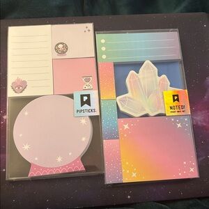2 new sets Pipsticks notes:
Mystical Colors sticky Magical Mediums memo pads